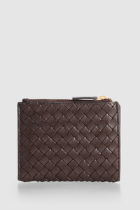 Margo Leather Slim Woven Wallet