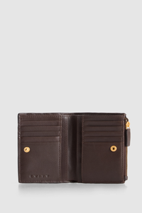 Margo Leather Slim Woven Wallet