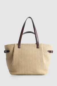Straw Charm Tote