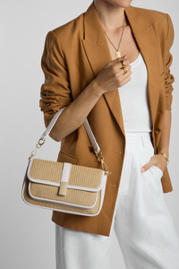 Alina Straw Shoulder Bag