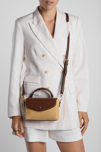 Straw Top Handle Bag