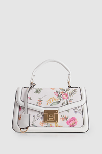Floral Top Handle Bag