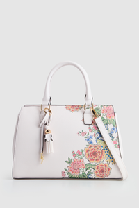 Peacock Floral Shopper Tote