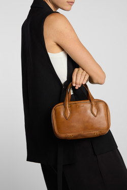 Lucia Leather Bowling Bag