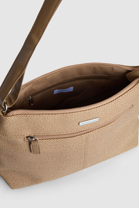 Denim Zip Pocket Crossbody Bag