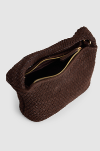 Nina Leather Weave Shoulder Bag
