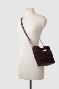 Nina Leather Weave Shoulder Bag