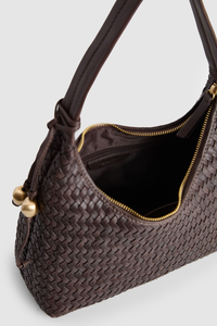 Nina Leather Weave Hobo Bag