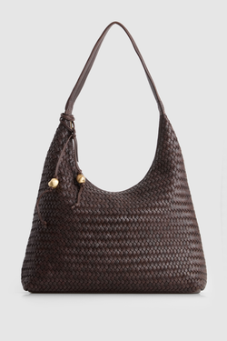 Nina Leather Weave Hobo Bag