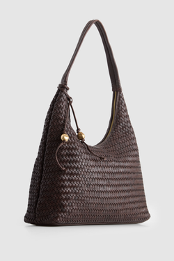 Nina Leather Weave Hobo Bag