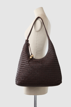 Nina Leather Weave Hobo Bag