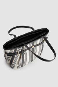 Raya Stripe Canvas Tote Bag