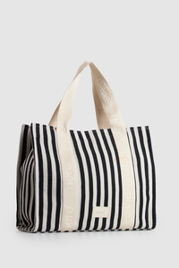 Beach Stripe Canvas Tote Bag