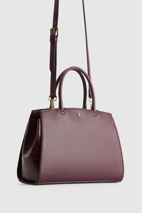 Faux Croc Trim Tote Bag