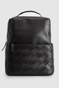 Dominic Leather Weave Backpack
