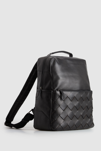 Dominic Leather Weave Backpack