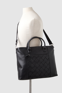 Dominic Leather Weave Tote Bag