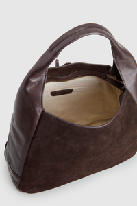 Emmy Leather Suede Hobo Bag