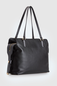 Clover Leather Work Tote Bag
