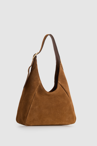 Alexa Leather Small Suede Hobo Bag