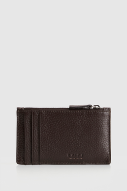 Ellis Leather Zip Card Holder
