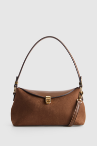 Faux Suede Shoulder Bag
