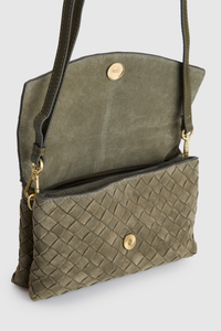 Nieve Leather Flap Crossbody Bag