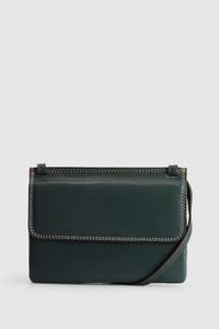 Maya Leather Double Flap Crossbody