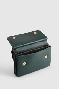 Maya Leather Double Flap Crossbody