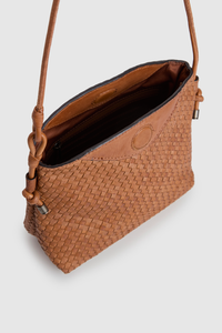 Palma Leather Curve Top Crossbody