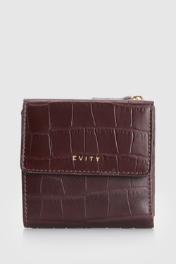 RFID Lila Croc Emboss Lea Wallet