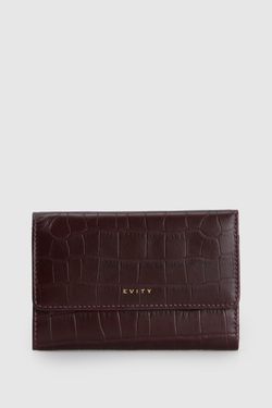 RFID Lila Croc Emboss Med Wallet
