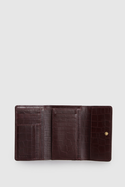 RFID Lila Croc Emboss Med Wallet