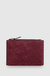 Ines Suede Weave Medium Wallet