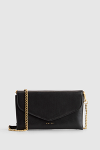 Lila Leather Chain Crossbody Purse