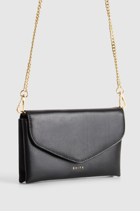Lila Leather Chain Crossbody Purse