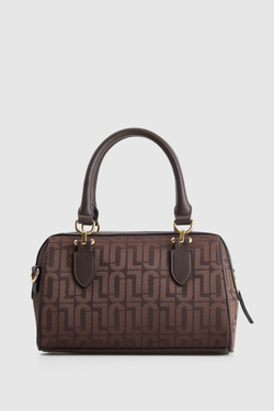 Logo Jacquard Barrel Bag