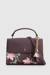 Iris Floral Top Handle Bag