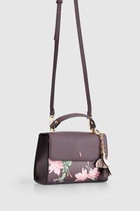 Iris Floral Top Handle Bag
