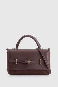 Lana Suede Top Handle Bag