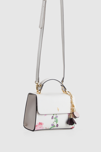 Iris Floral Top Handle Bag