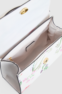 Iris Floral Top Handle Bag