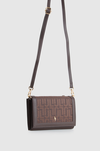 Jacquard Flap Crossbody Bag