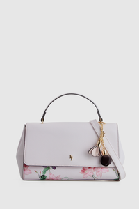 Iris Floral Top Handle Bag