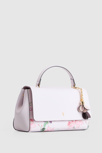 Iris Floral Top Handle Bag