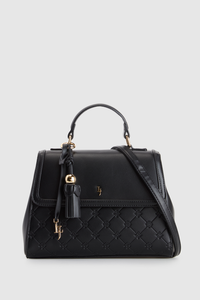 Logo Emboss Top Handle Bag