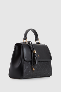 Logo Emboss Top Handle Bag