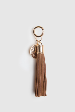 Suede Tassel Bag Charm