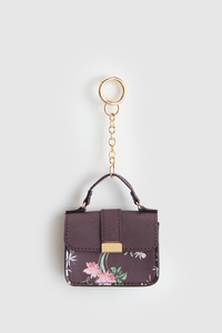 Iris Floral Mini Bag Charm