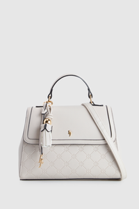 Logo Emboss Top Handle Bag